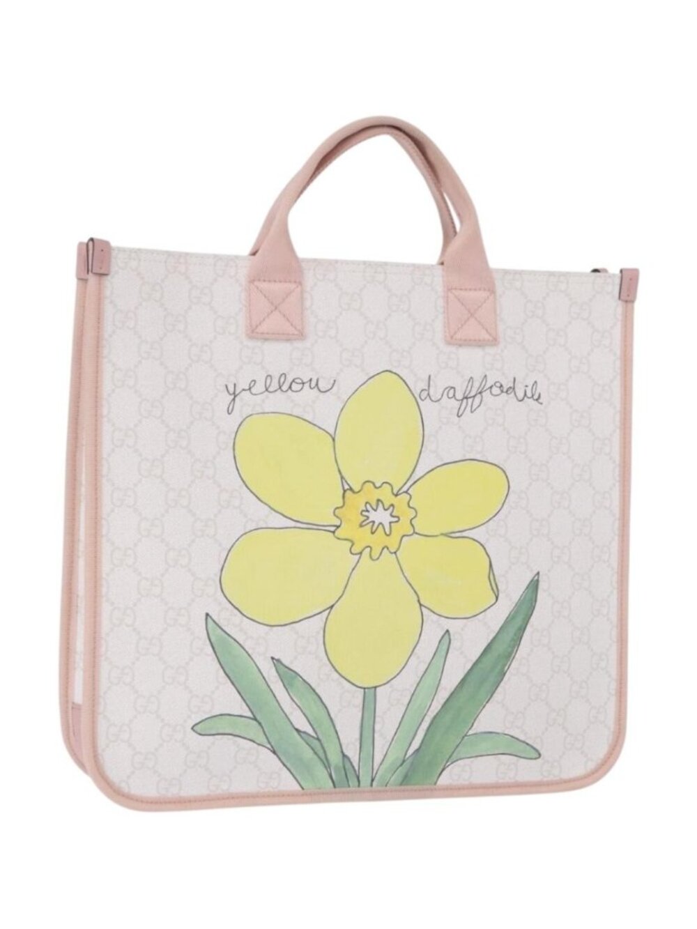 GUCCI GG Supreme Children Tote Bag PVC White 605831